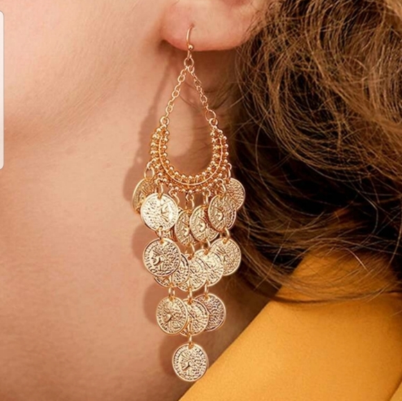 Nikkiwallflower Jewelry - *Jessica* Coin Chandelier Earrings